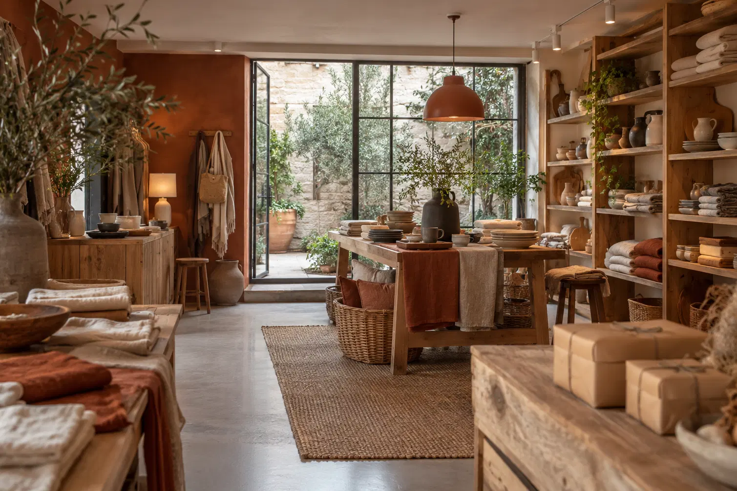 Illustration of independent retailers and their working space